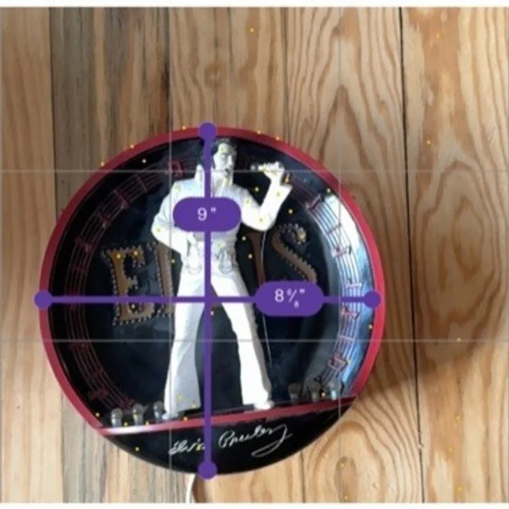Bradford‎ Exchange Elvis Presley Lighted 3D Wall Plaque On Stage Hawaii
